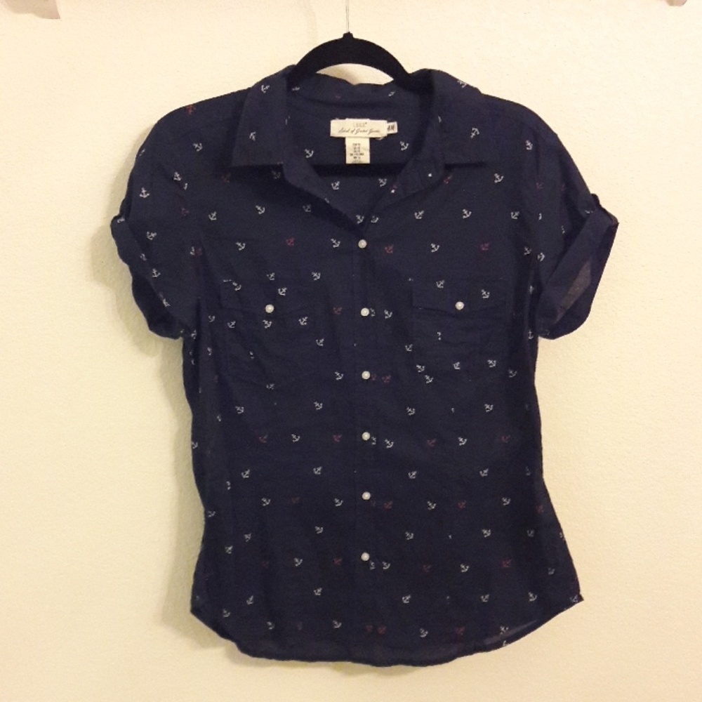 H&M L.O.G.G.  nautical anchor top